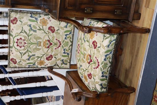 An 18th century style elbow chair